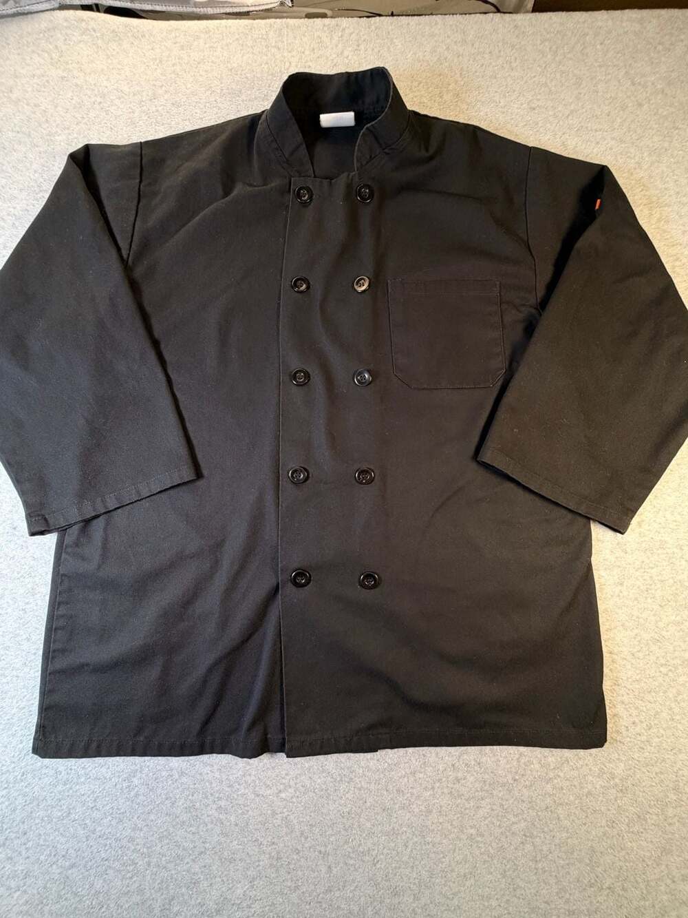 Happy Chef Black 3/4 Sleeve Chef Coat Size M #403-3/4